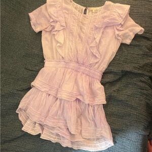 LoveShackFancy Lavender Mini Dress